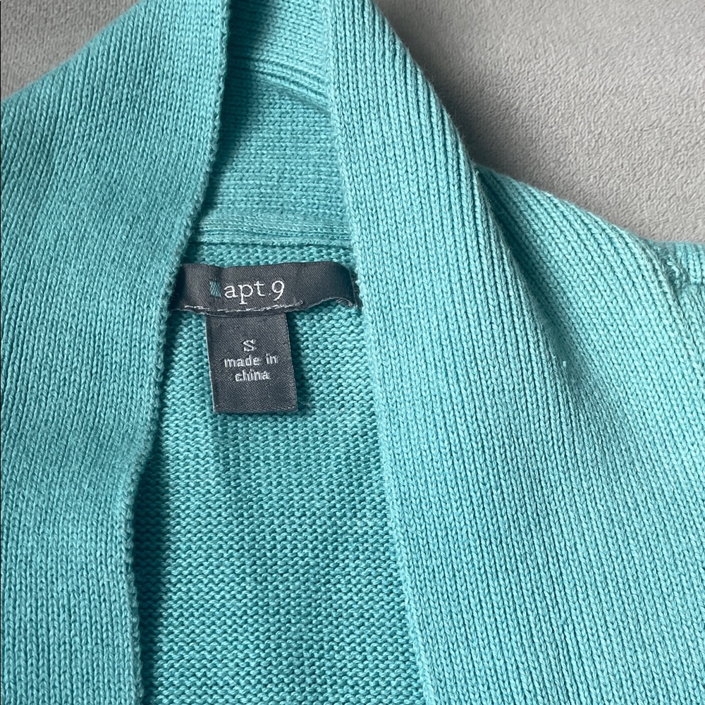 Apt 9 Open-Front Belted Cardigan with Grommet Details and Rolled Cuff and Hem - Picture 3 of 12